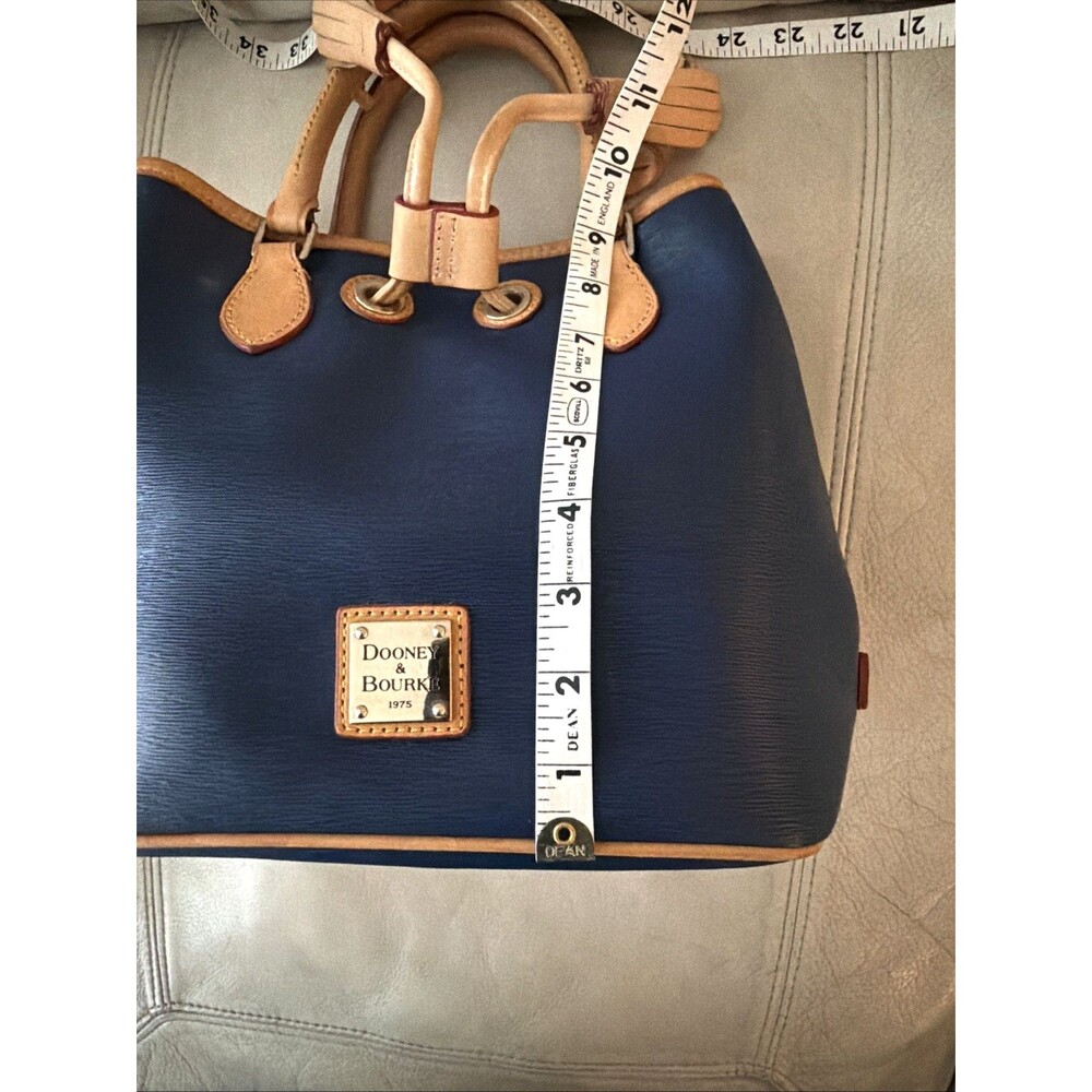 Dooney & Bourke Bucket Satchel Bag Coated Canvas Leather Blue - Picture 7 of 16